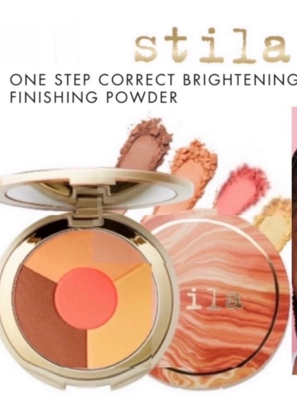 Stila One Step Correct‎ Brightening Finishing Powder - deep NEW